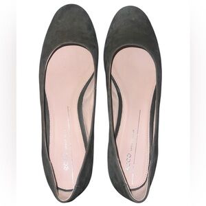 NWOB ECCO Sculpted LX Women's Leather Ballerina Flat Olive Green Size 40 9 9.5